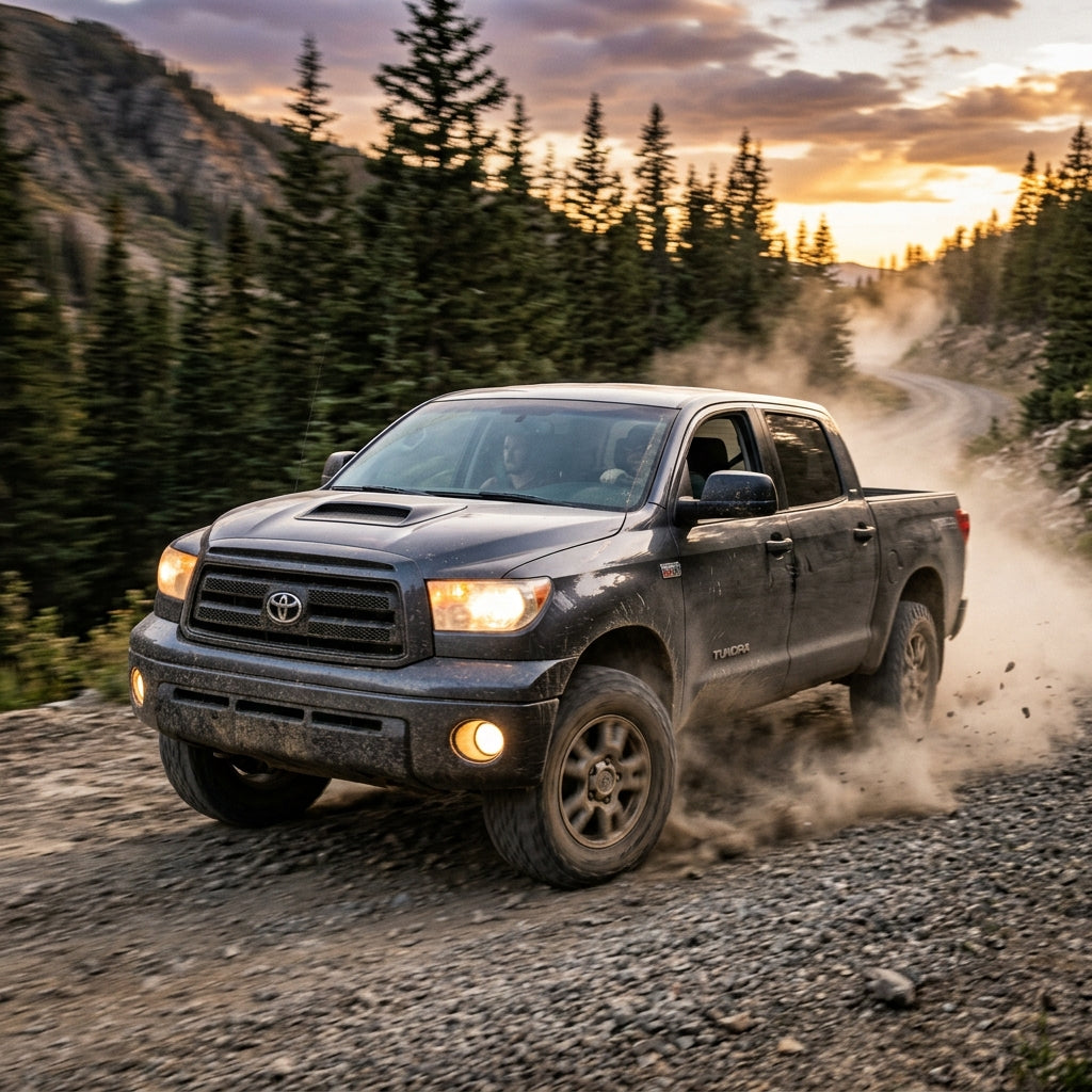 Action Shot: Toyota Tundra Driving Fast