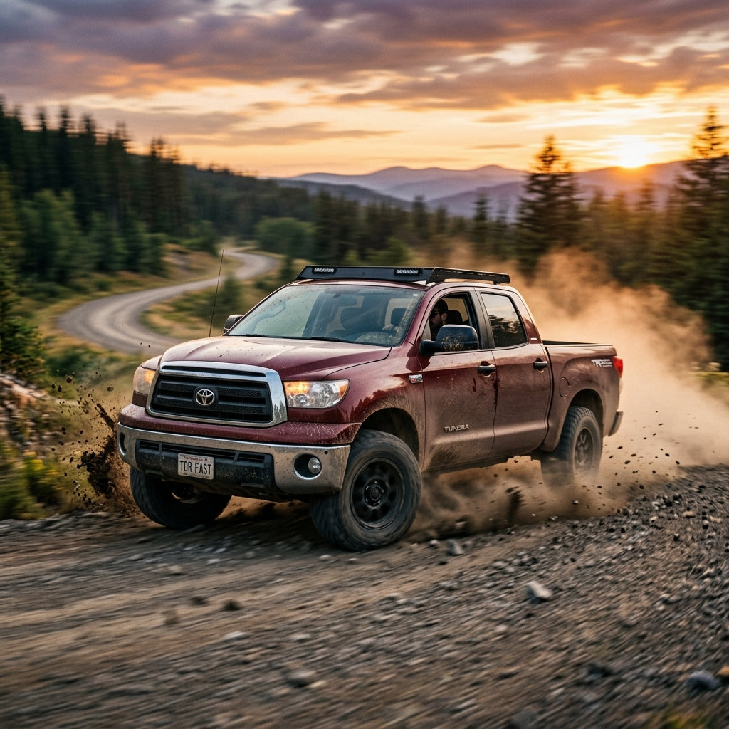 Action Shot: Toyota Tundra Driving Fast