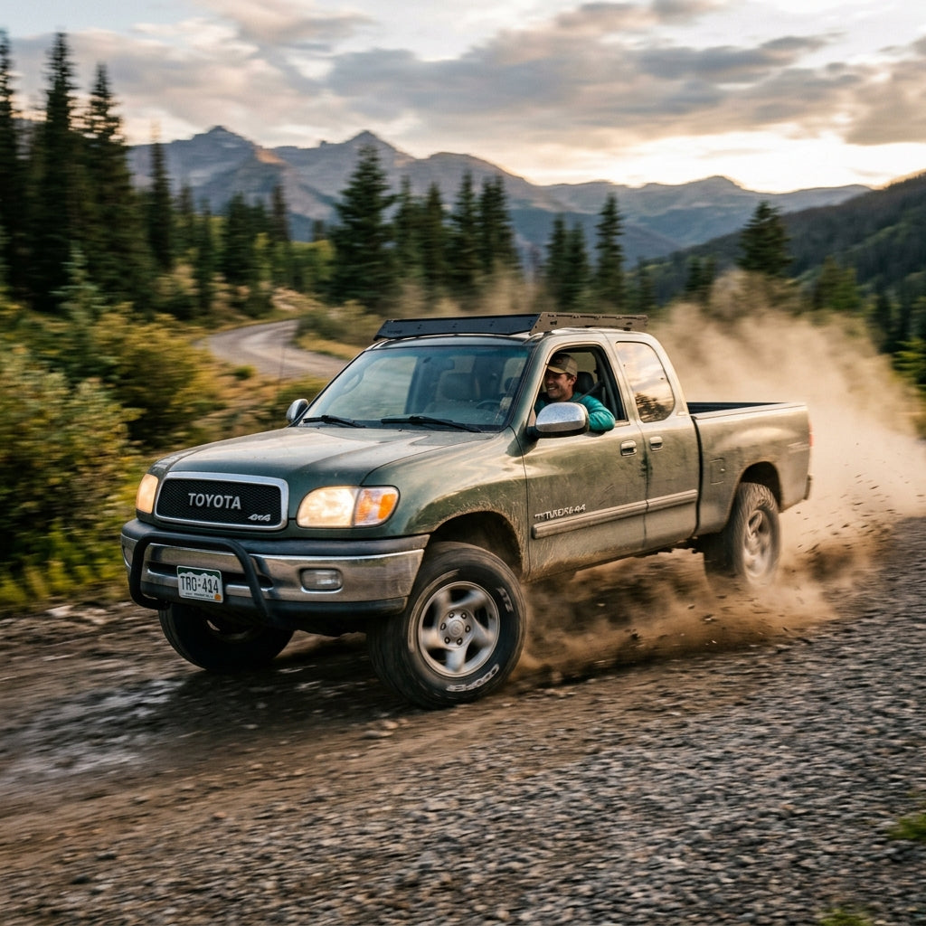 Action Shot: Toyota Tundra Driving Fast