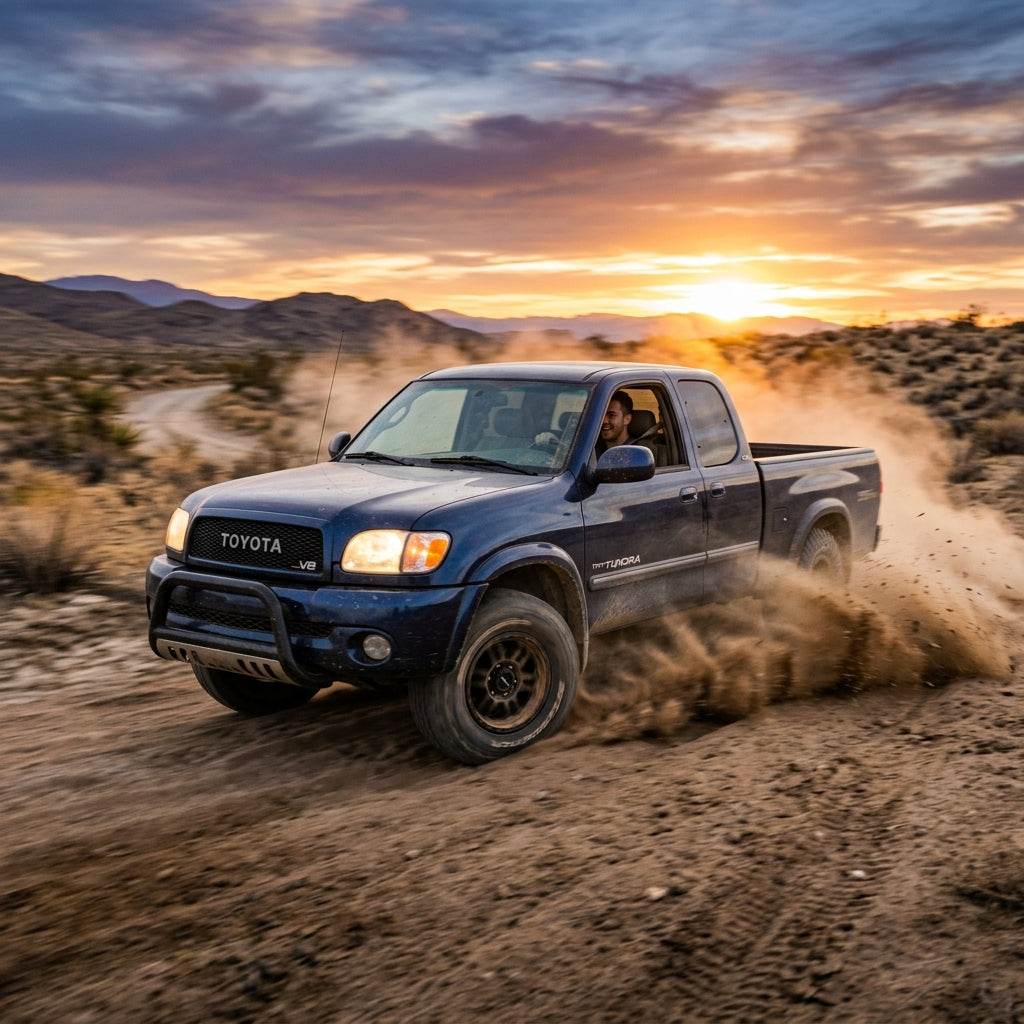 Action Shot: Toyota Tundra Driving Fast