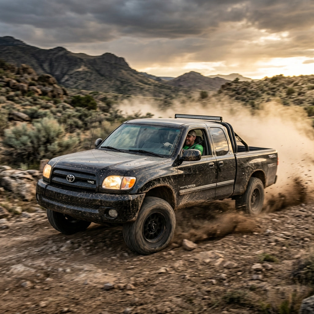 Action Shot: Toyota Tundra Driving Fast