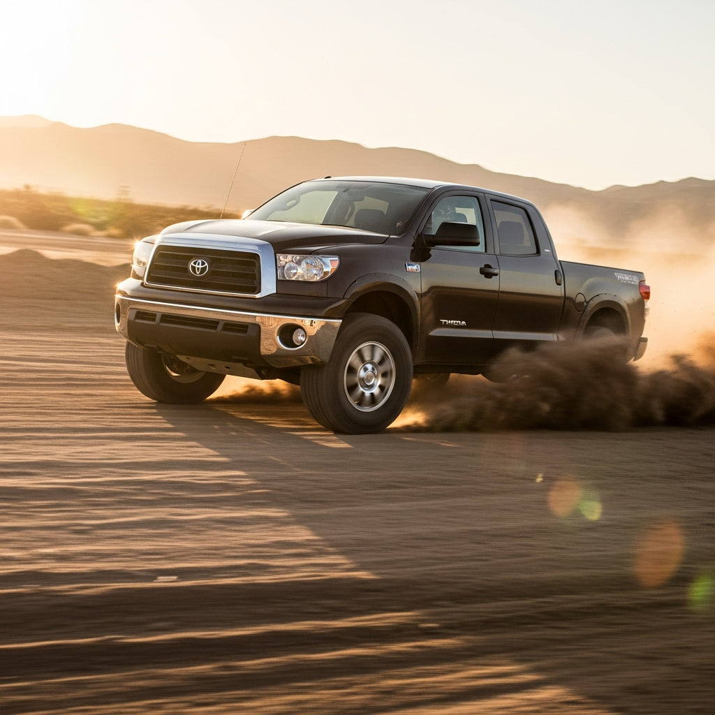 Action Shot: Toyota Tundra Driving Fast