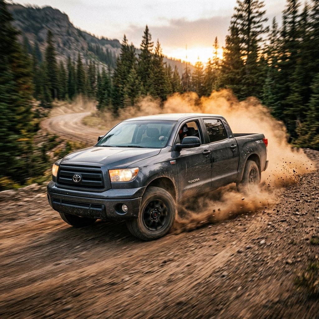 Action Shot: Toyota Tundra Driving Fast