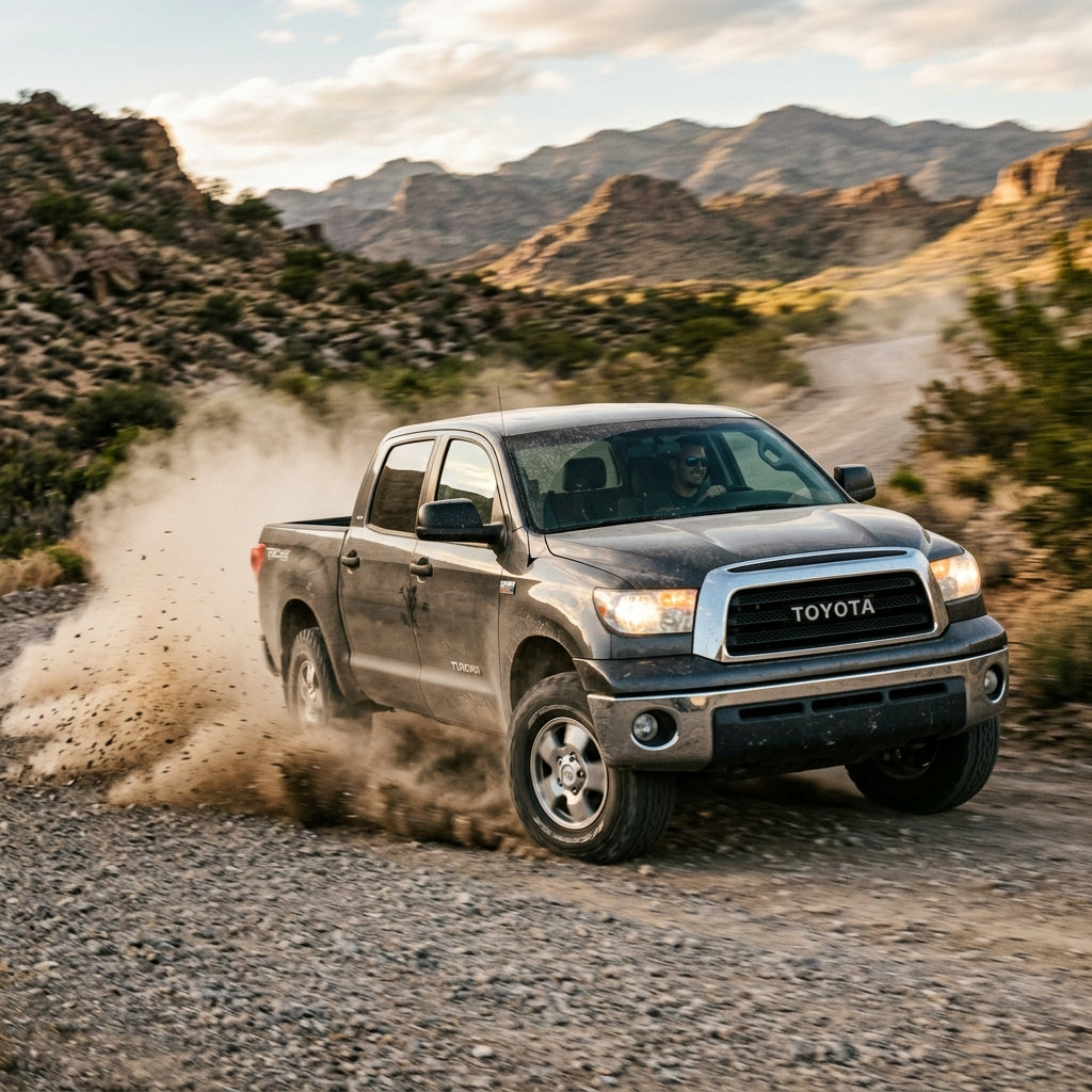 Action Shot: Toyota Tundra Driving Fast