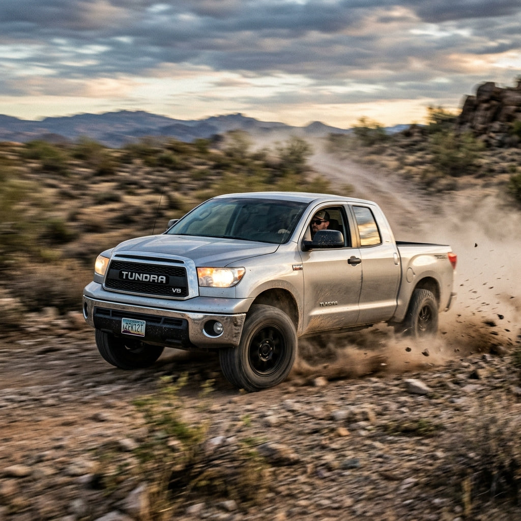 Action Shot: Toyota Tundra Driving Fast