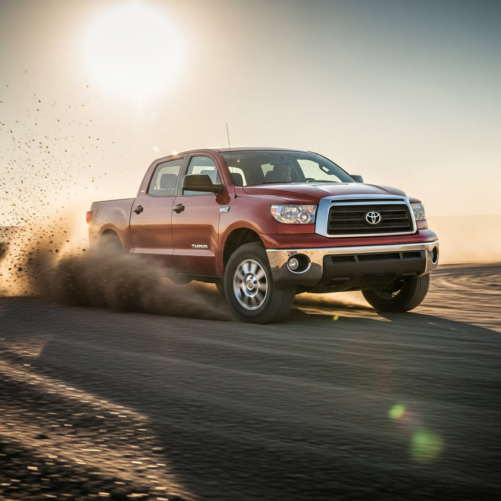 Action Shot: Toyota Tundra Driving Fast