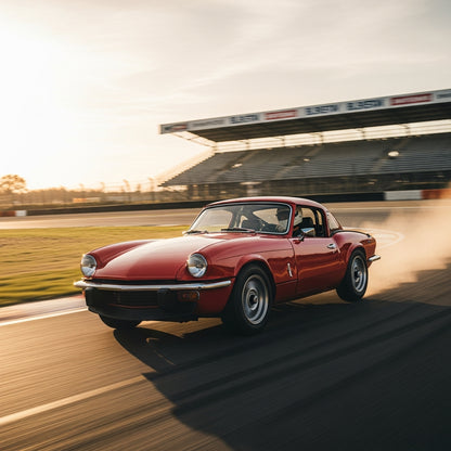 Action Shot: Triumph Spitfire Driving Fast