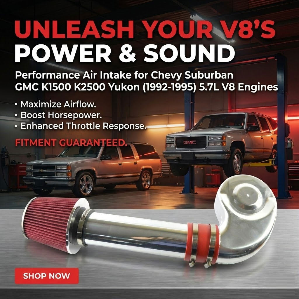 Performance Air Intake for Chevy Suburban GMC K1500 K2500 Yukon (1992-1995) 5.7L V8 Engines