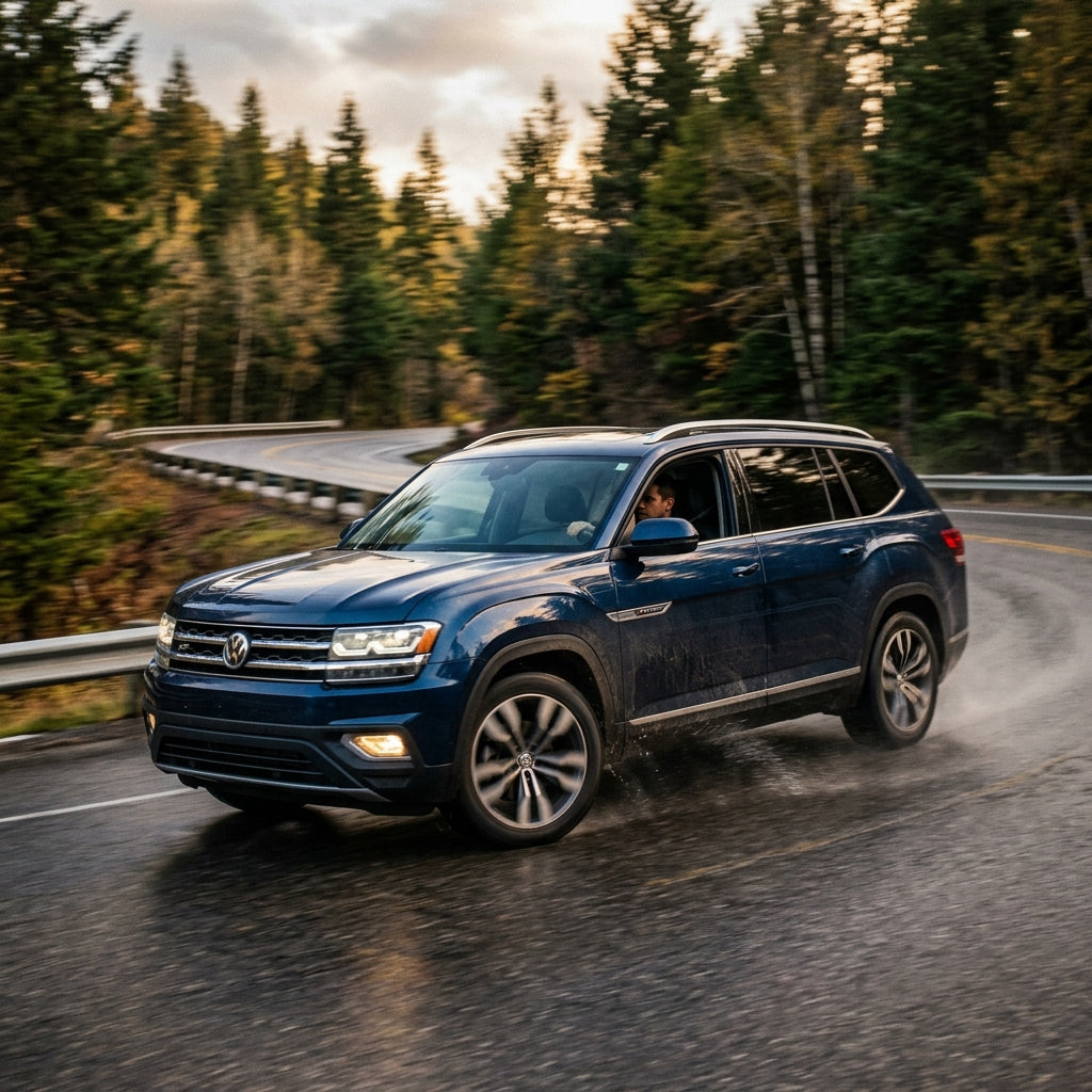 Action Shot: Volkswagen Atlas Driving Fast