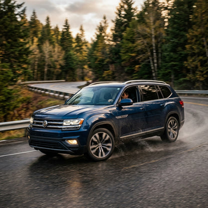 Action Shot: Volkswagen Atlas Driving Fast