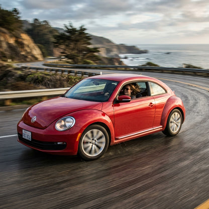 Action Shot: Volkswagen Beetle Driving Fast