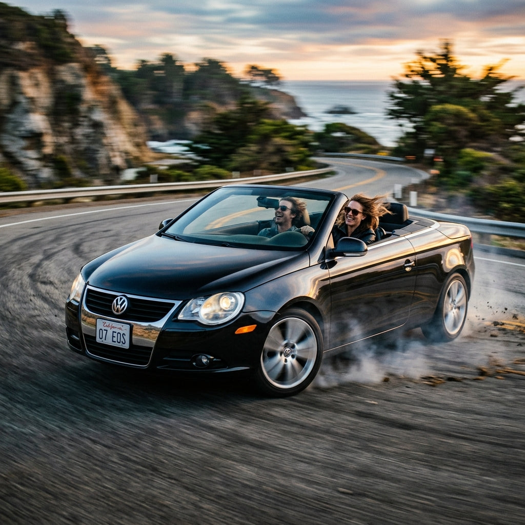 Action Shot: Volkswagen Eos Driving Fast