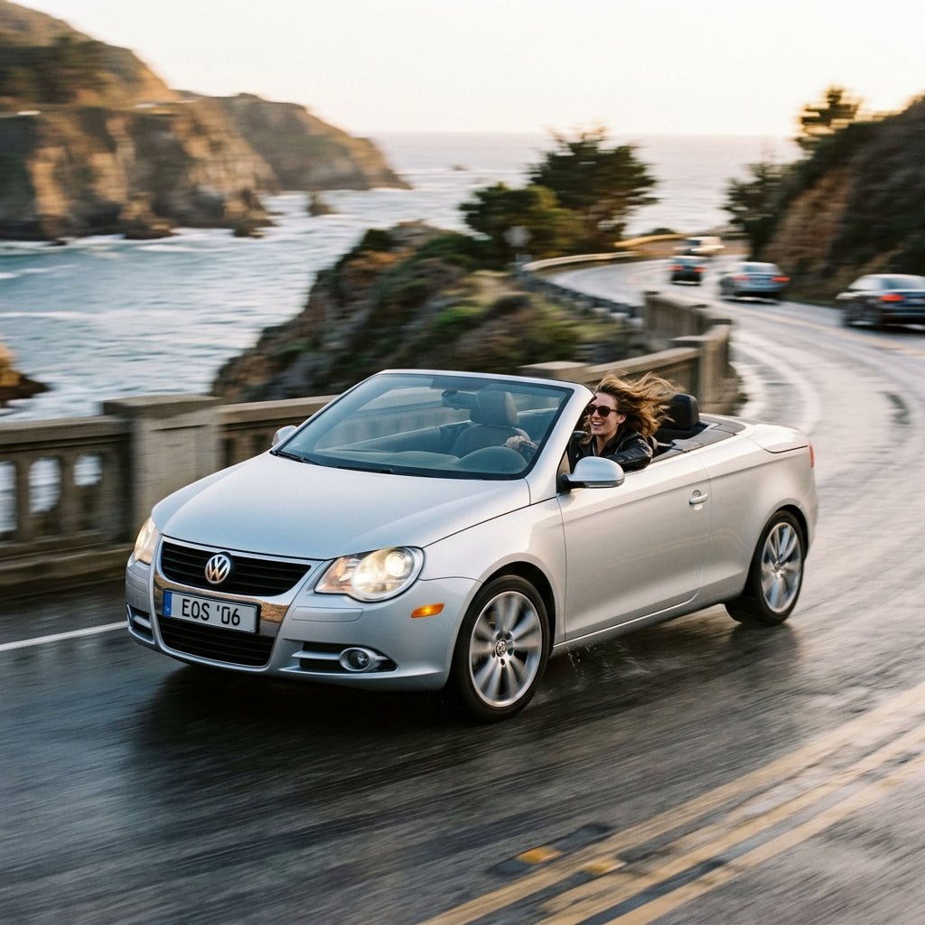 Action Shot: Volkswagen Eos Driving Fast
