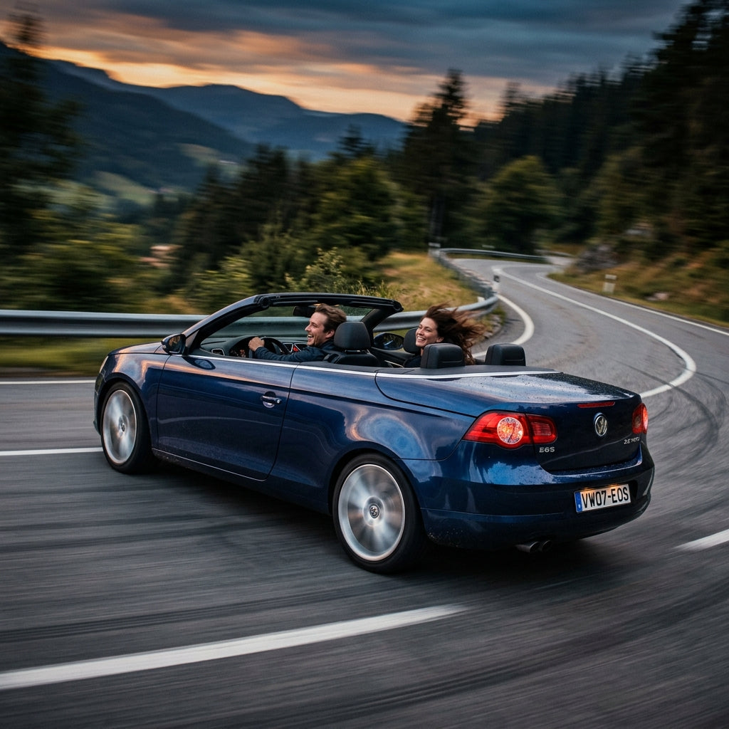 Action Shot: Volkswagen Eos Driving Fast