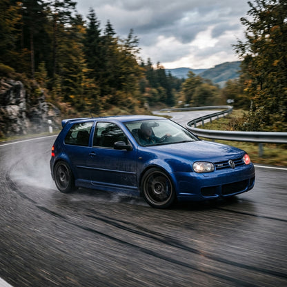 Action Shot: Volkswagen Golf Driving Fast