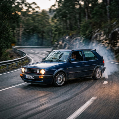 Action Shot: Volkswagen Golf Driving Fast