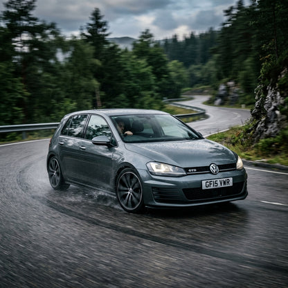 Action Shot: Volkswagen Golf Driving Fast