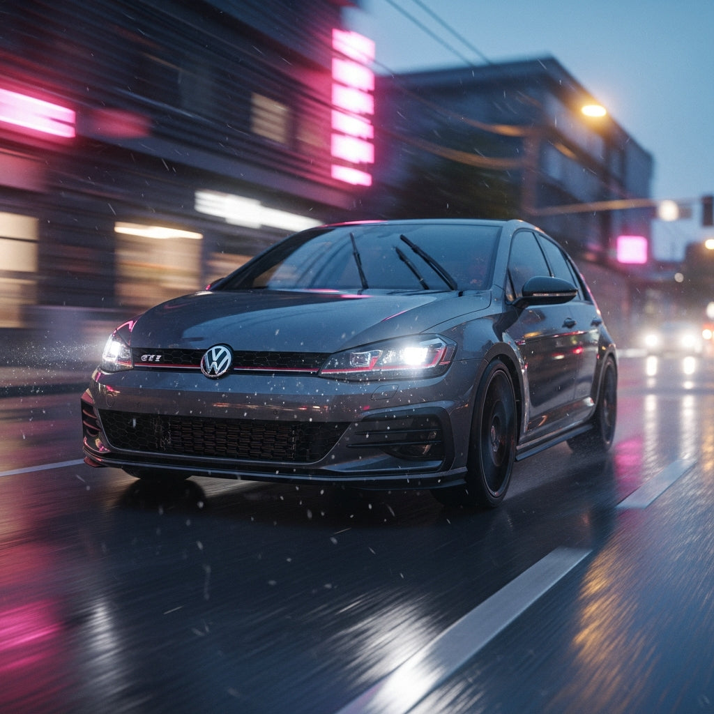 Action Shot: Volkswagen Golf, Caddy, Jetta, Tiguan, Polo Driving Fast