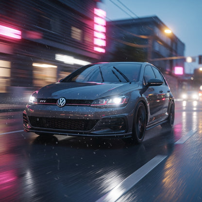 Action Shot: Volkswagen Golf, Caddy, Jetta, Tiguan, Polo Driving Fast