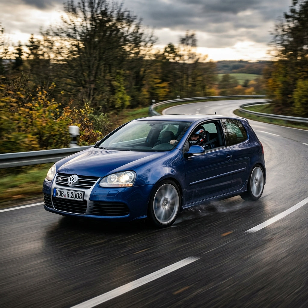 Action Shot: Volkswagen Golf R Driving Fast