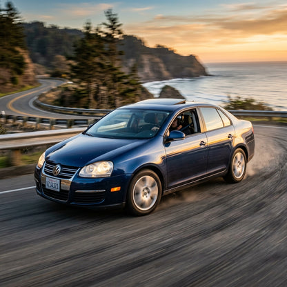 Action Shot: Volkswagen Jetta Driving Fast