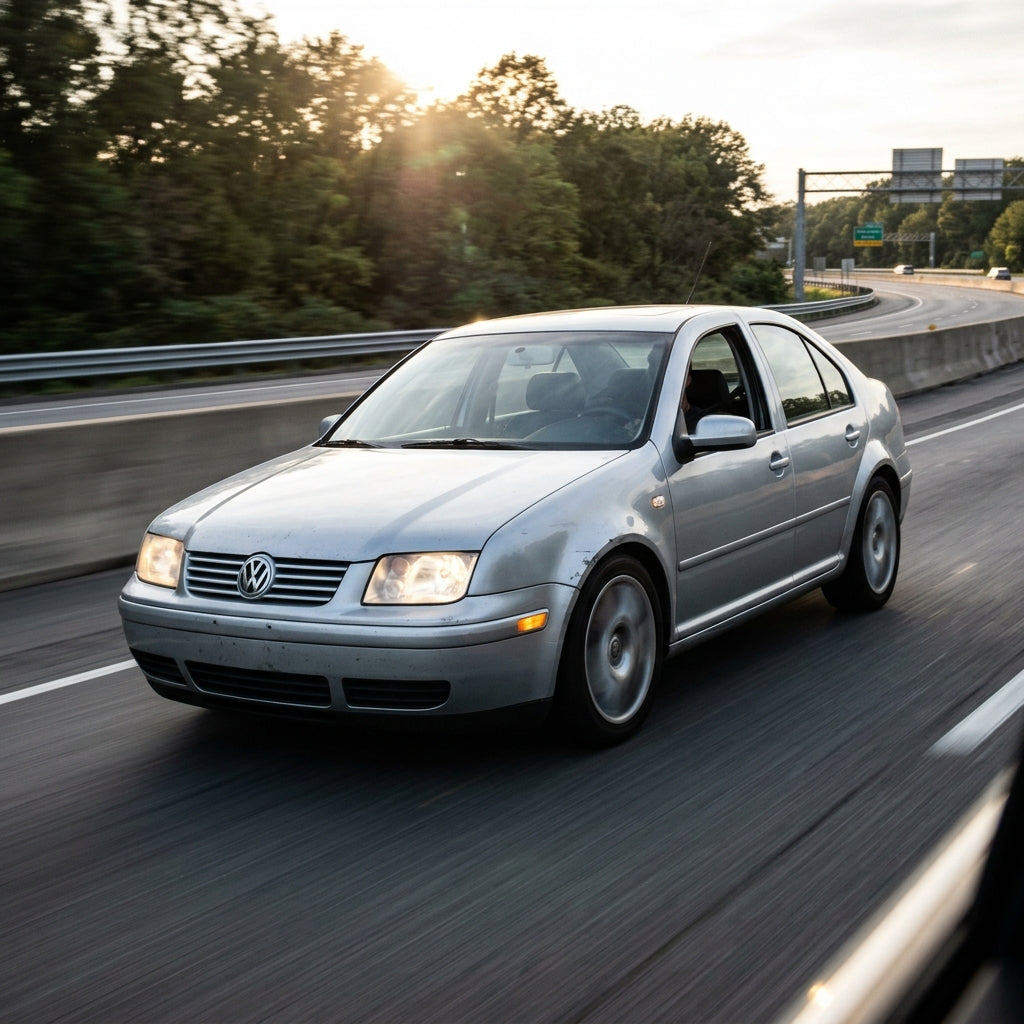 Action Shot: Volkswagen Jetta Driving Fast