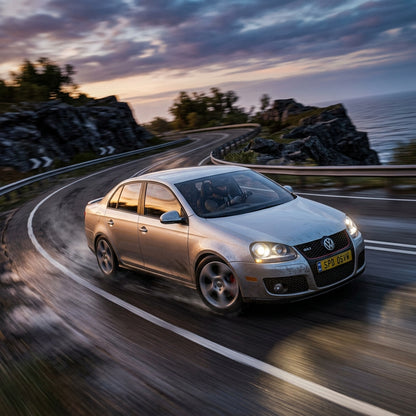 Action Shot: Volkswagen Jetta Driving Fast