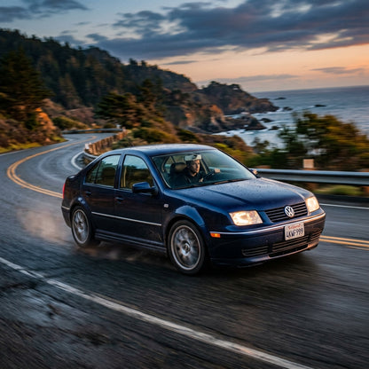 Action Shot: Volkswagen Jetta Driving Fast