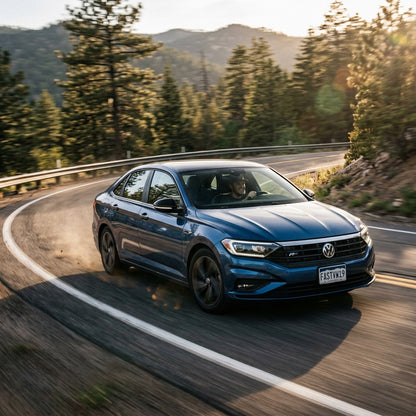 Action Shot: Volkswagen Jetta Driving Fast
