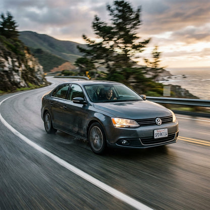 Action Shot: Volkswagen Jetta Driving Fast