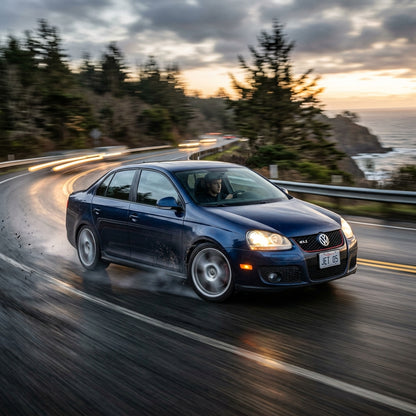 Action Shot: Volkswagen Jetta Driving Fast
