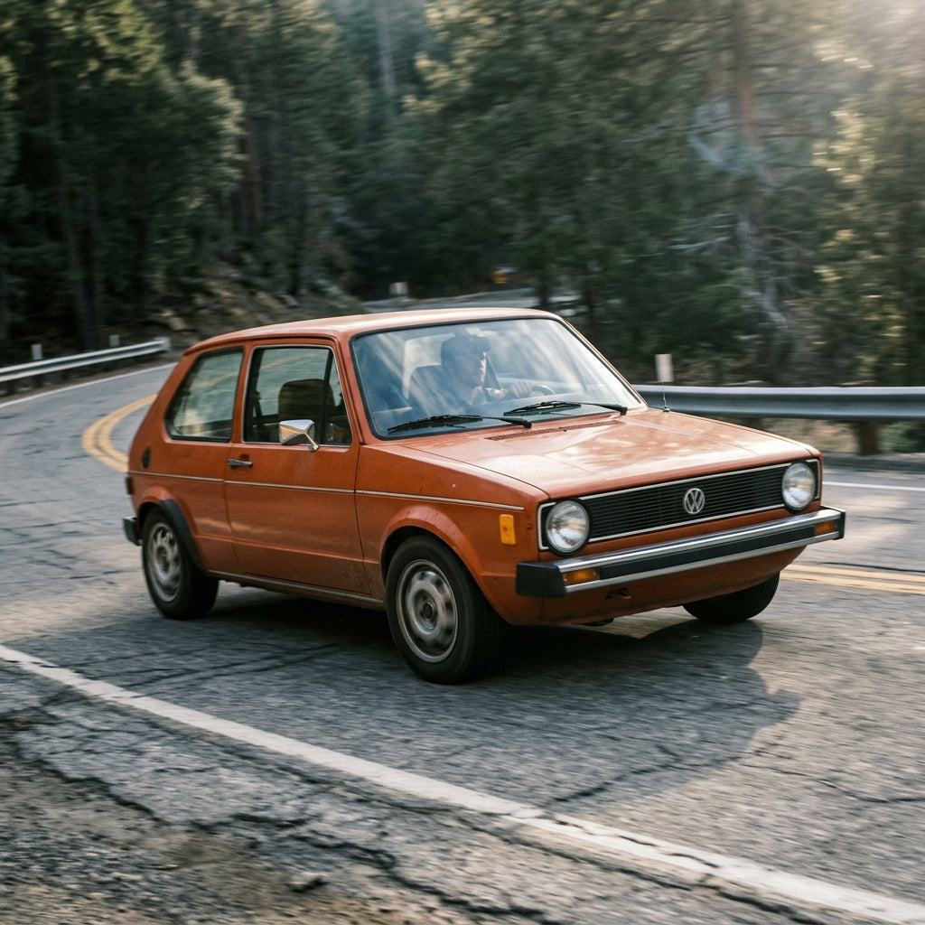 Action Shot: Volkswagen Rabbit Driving Fast