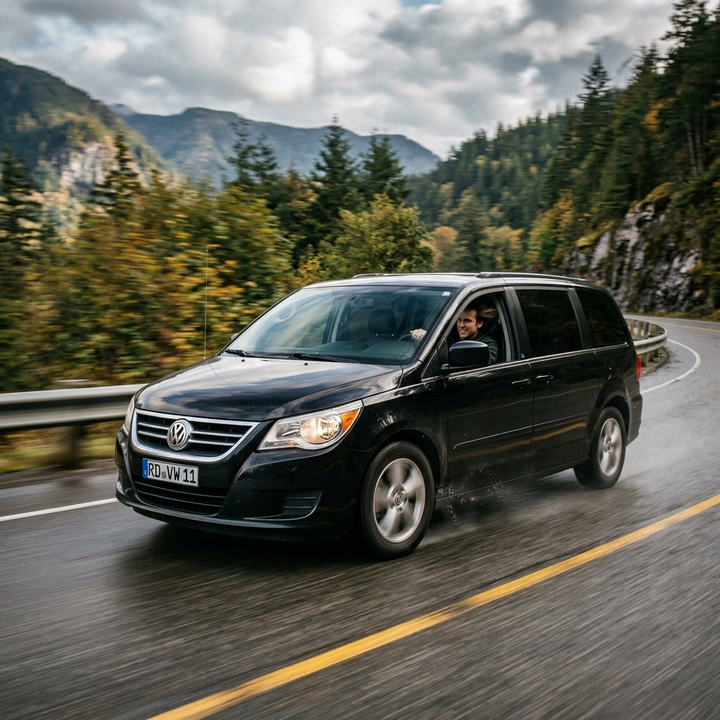 Action Shot: Volkswagen Routan Driving Fast