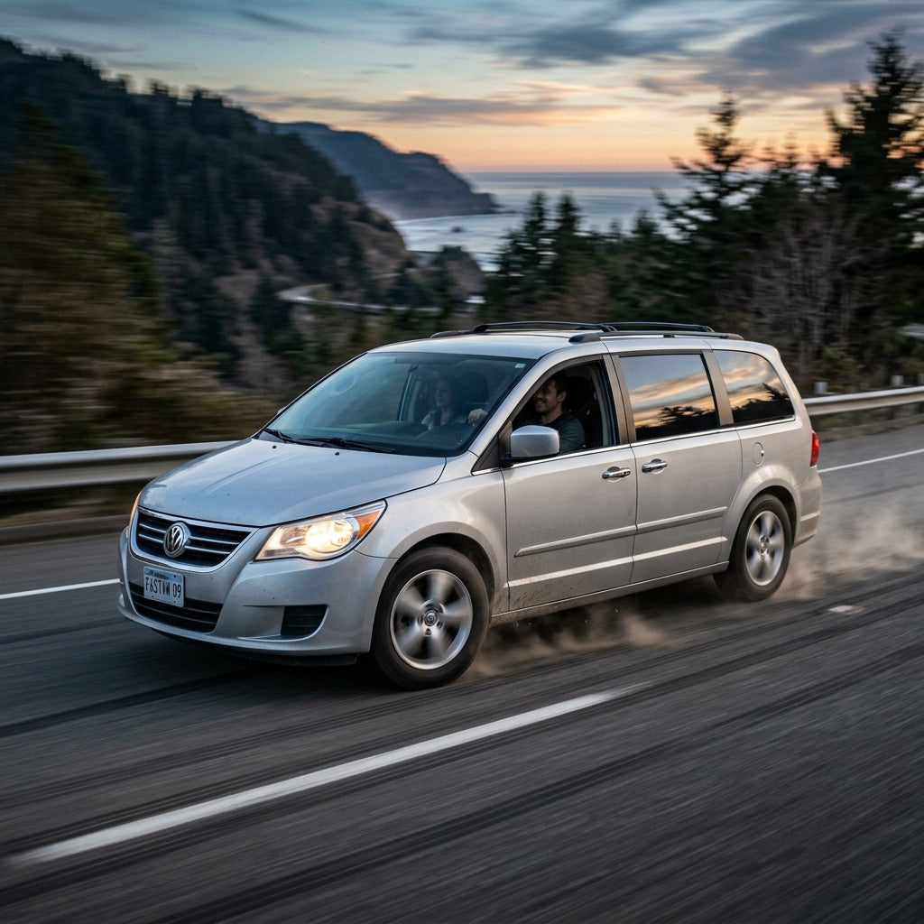 Action Shot: Volkswagen Routan Driving Fast