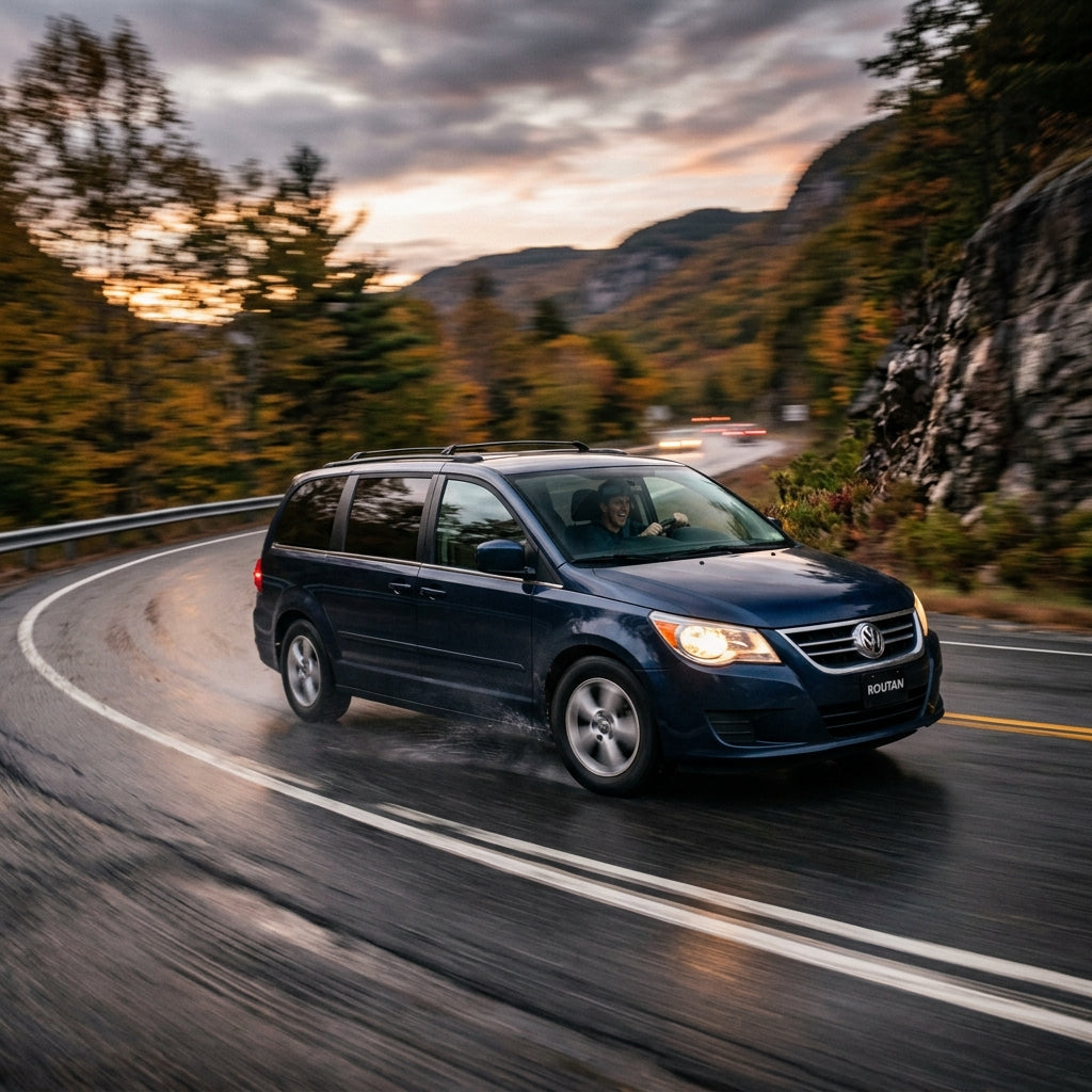Action Shot: Volkswagen Routan Driving Fast