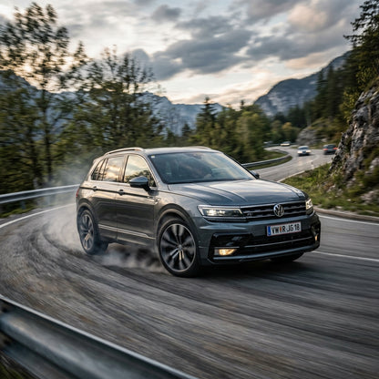 Action Shot: Volkswagen Tiguan Driving Fast