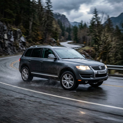 Action Shot: Volkswagen Touareg Driving Fast
