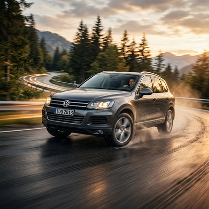Action Shot: Volkswagen Touareg Driving Fast
