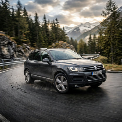 Action Shot: Volkswagen Touareg Driving Fast