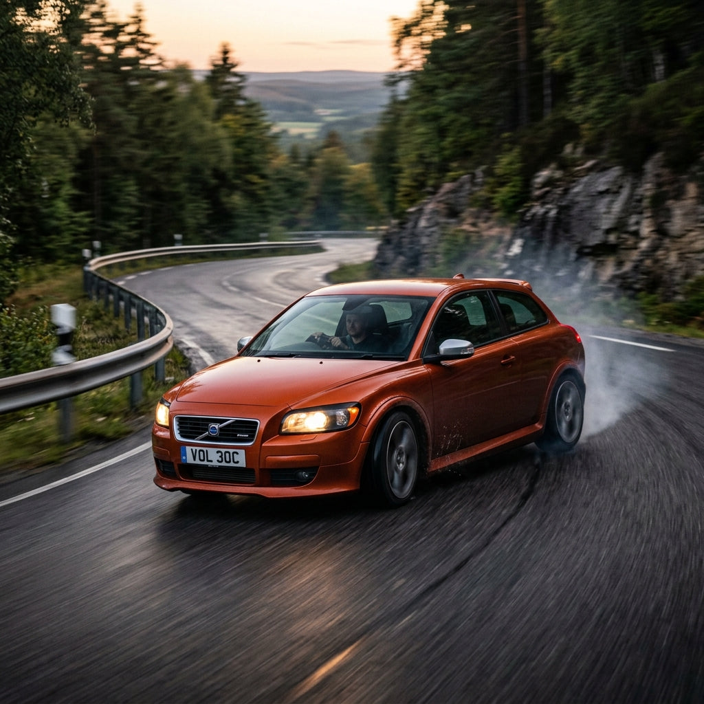 Action Shot: Volvo C30 Driving Fast