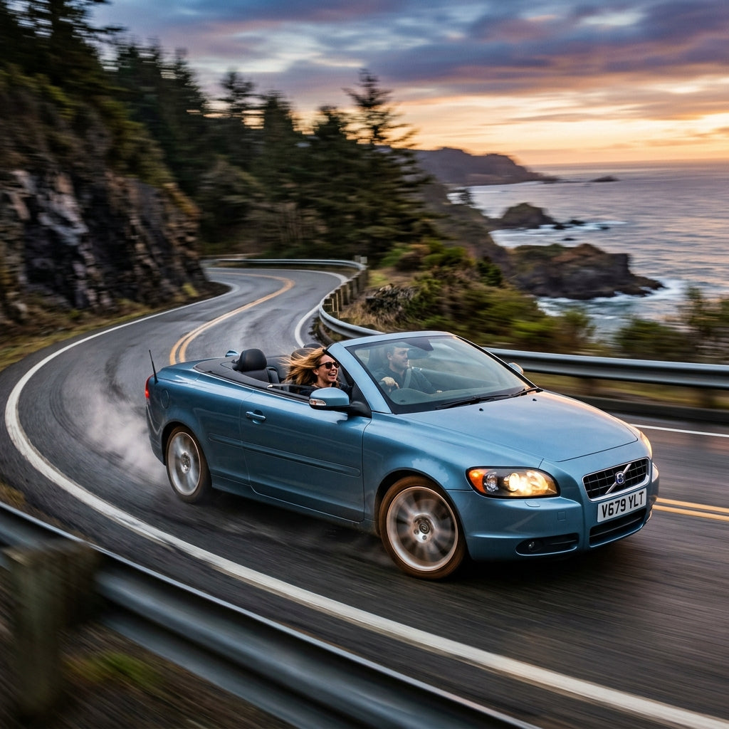 Action Shot: Volvo C70 Driving Fast