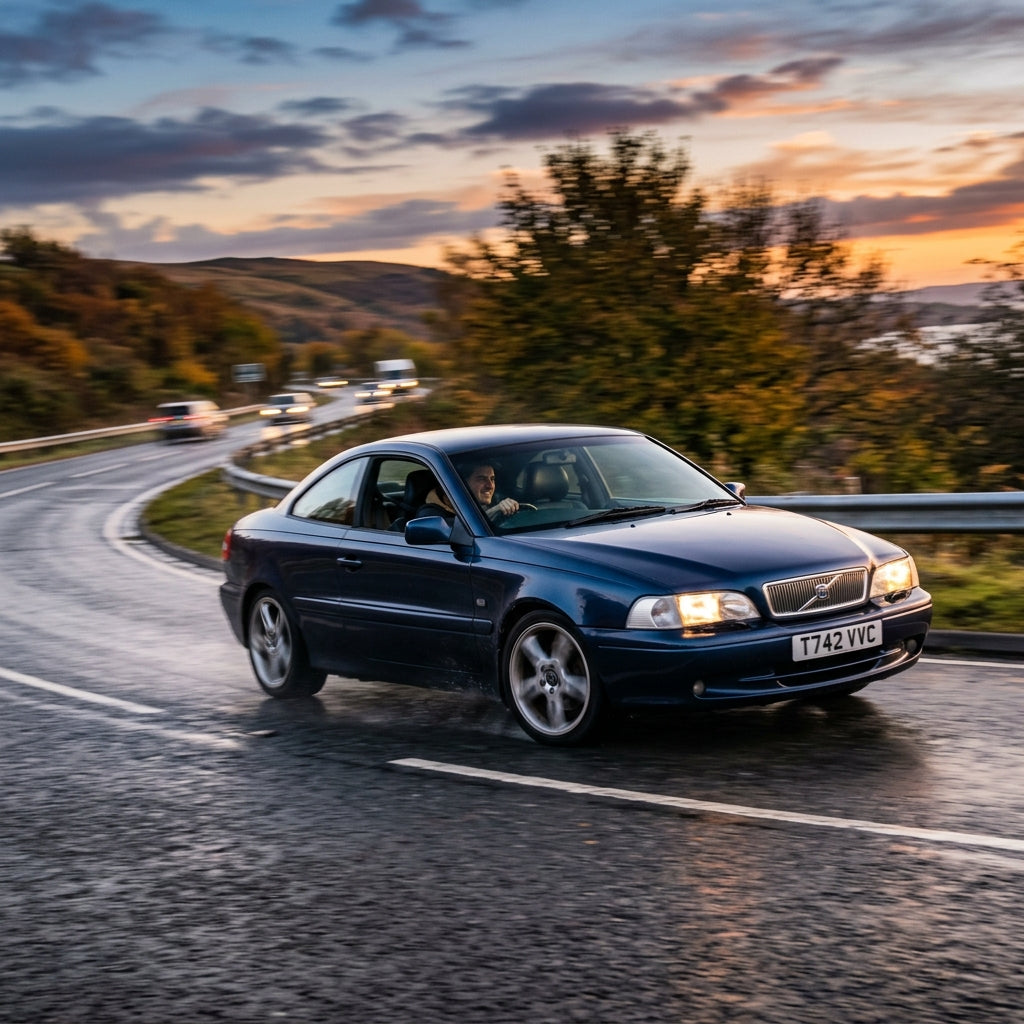 Action Shot: Volvo C70 Driving Fast