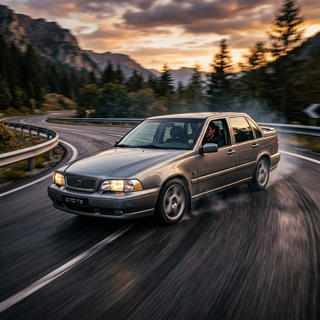 Action Shot: Volvo S70 Driving Fast