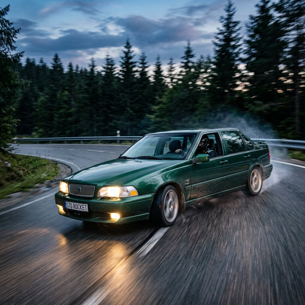 Action Shot: Volvo S70 Driving Fast