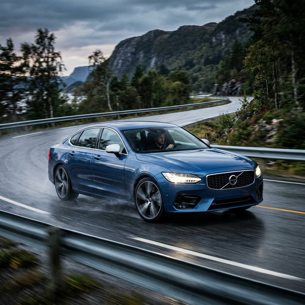 Action Shot: Volvo S90 Driving Fast
