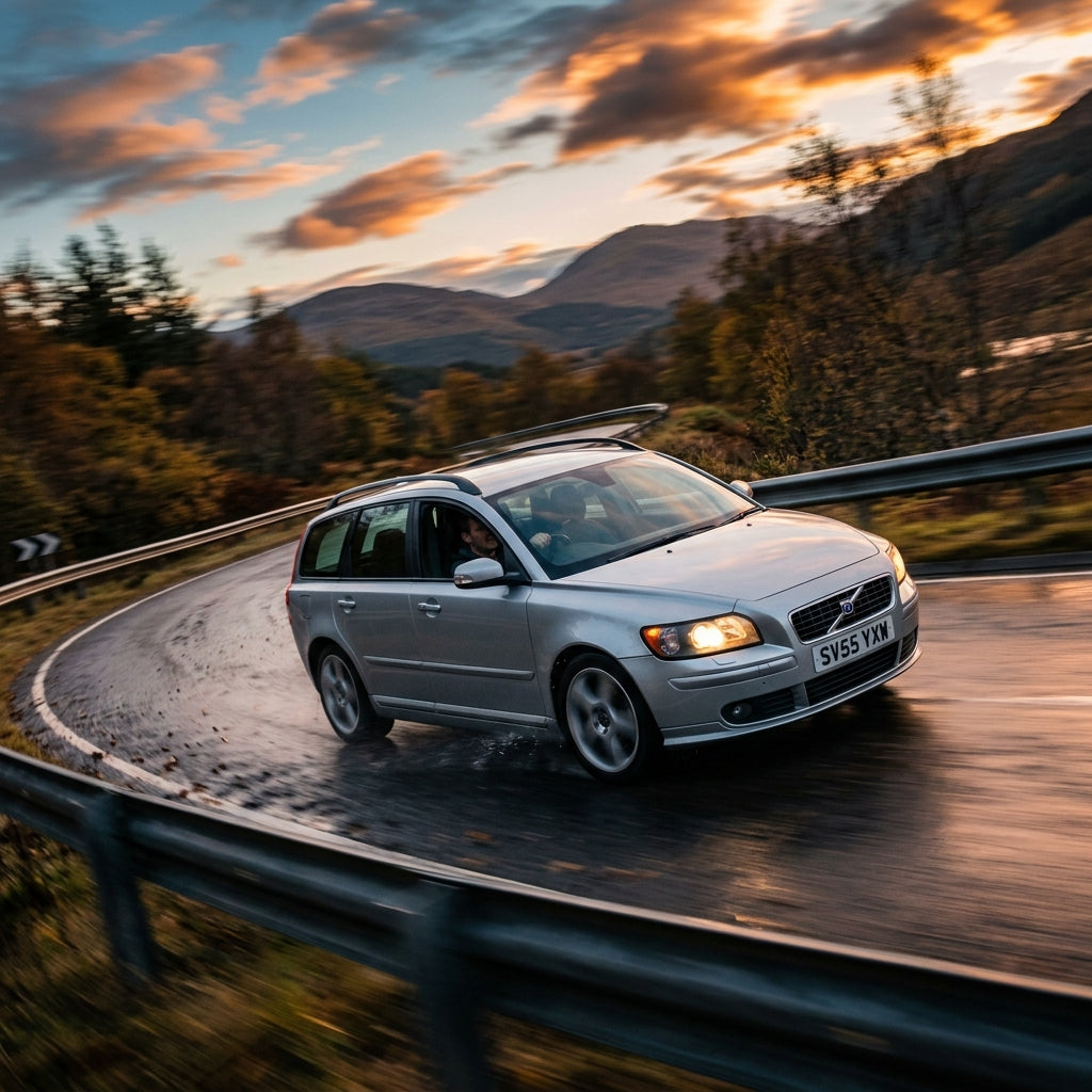 Action Shot: Volvo V50 Driving Fast