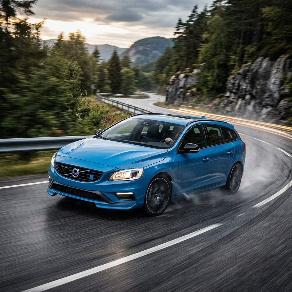 Action Shot: Volvo V60 Driving Fast