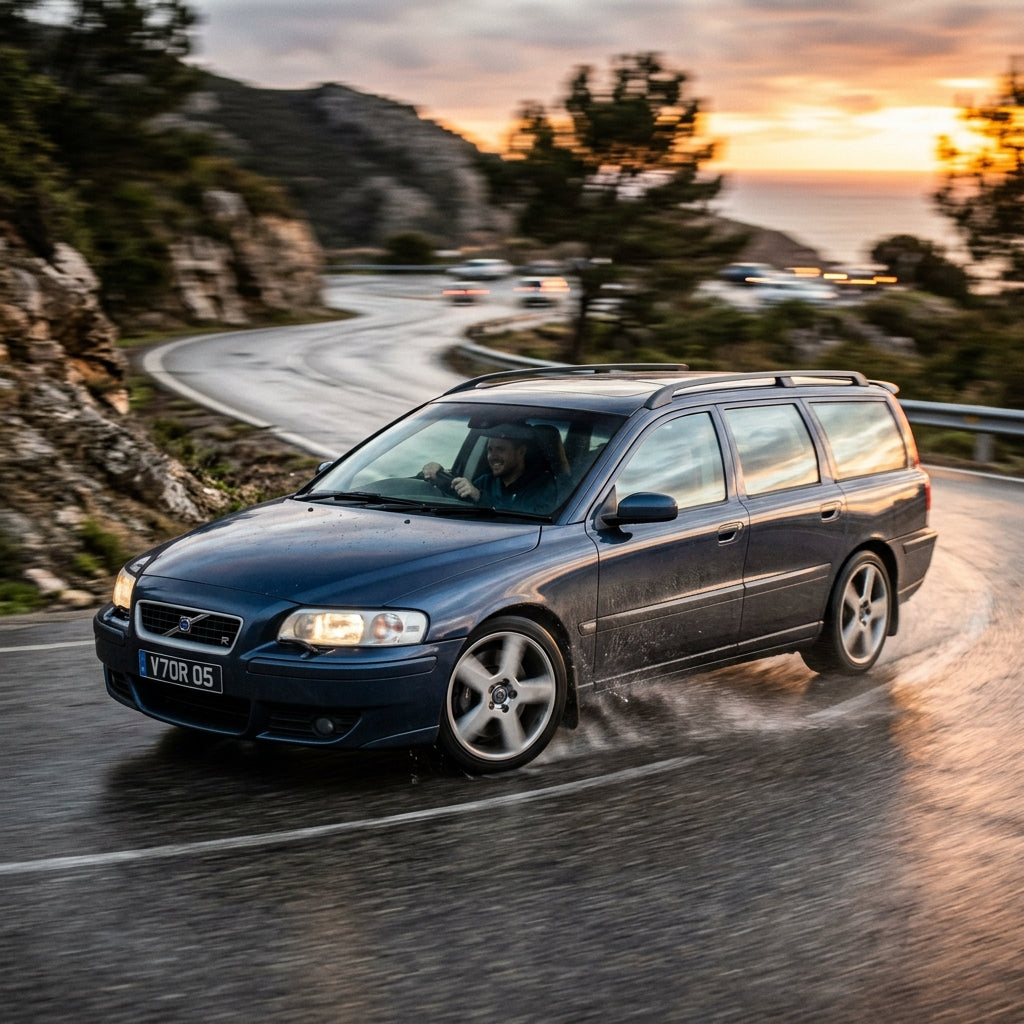 Action Shot: Volvo V70 Driving Fast
