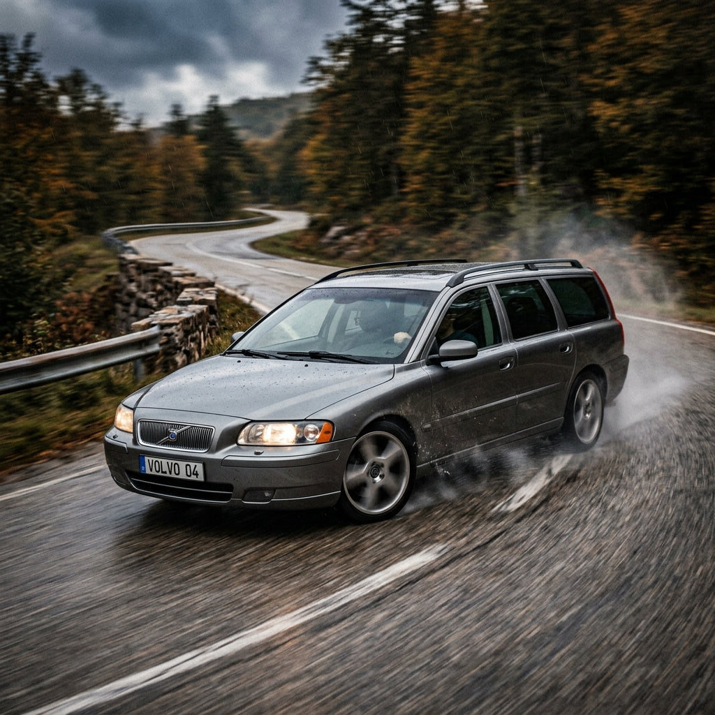 Action Shot: Volvo V70 Driving Fast