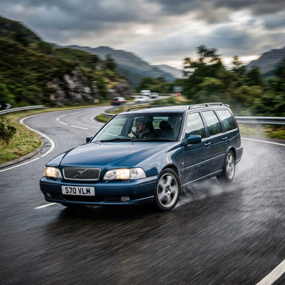 Action Shot: Volvo V70 Driving Fast